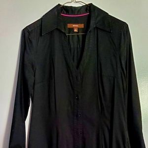 Black Merona Button-up Dress